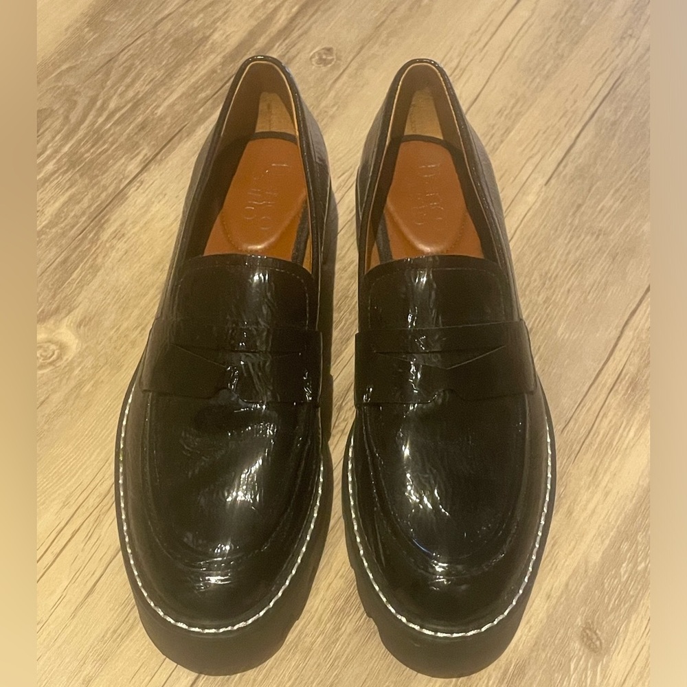 Franco Sarto Black Patent Leather Loafers - Picture 6 of 7